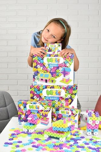 KLOCKI KONSTRUKCYJNE WAFLE MELI BASIC PINK 600 Szt GOFRY PUZZLE 3D MINI na Arena.pl