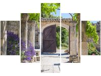 70 100CM OBRAZ 5 ELEM STARE OPACTWO ST HILAIRE DRUK PŁÓTNO