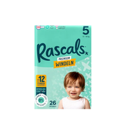 Jednorazowe pieluszki dla dzieci 13-18 kg, rozmiar 5, Rascal, 26 szt.