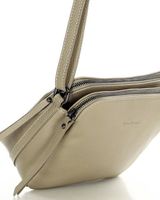 Torebka skórzana crossbody listonoszka dwie komory - MARCO MAZZINI beż cappuccino