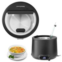 KOCIOŁEK ELEKTRYCZNY DO ZUPY 8L CZARNY 500W 366X325MM UNIQ | HENDI 860526
