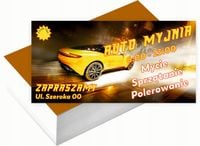Wizytówki firmowe Foliowane 1000szt dużo wzorów AUTO MYJNIA