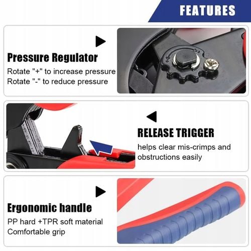 HSC8 16-6 0.08-16mm² Zaciskarka z grzechotką sześciokątną z zaciskami na Arena.pl