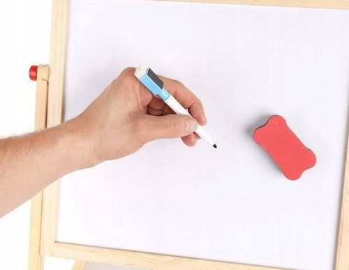 DWUSTRONA TABLICA KREDOWA MAGNETYCZNA DO RYSOWANIA ŚCIERALNA DLA DZIECI na Arena.pl