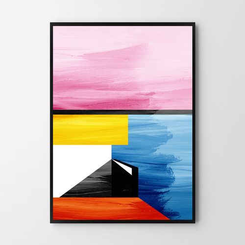 Plakat kolorowa abstrakcja 21x29,7 cm A4 na Arena.pl