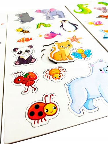 Zwierzęta Świata magnes układanka magnetyczna 81 szt na Arena.pl