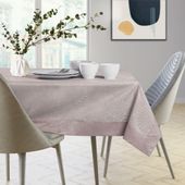 Obrus Plamoodporny GAIA 120x220 Owal Pudrowy Róż AmeliaHome