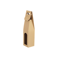 Pudełko na wino 9 x 9 x 40 cm, 25 szt. beżowe AWIH
