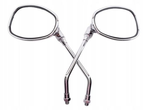 LUSTERKA DO MOTOCYKLA MOTOCYKLOWE M10 Duże Chrom Chopper Bobber MORETTI na Arena.pl