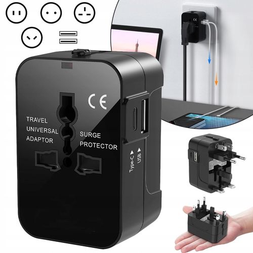 PRZEJŚCIÓWKA ŚWIAT ADAPTER GNIAZDKA USA UK EU USB na Arena.pl
