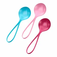 satisfyer balls zestaw do ćwiczeń mięśni dna miednicy 3 sztuki silikon