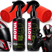 2x PŁYN ŚRODEK DO CZYSZCZENIA KASKU I SZYB MOTUL 250ML 2x MIKROFIBRA 30x30