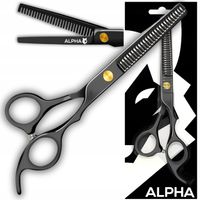 Profesjonalne Nożyczki Degażówki Fryzjerskie do Włosów i Brody, Stal Alpha