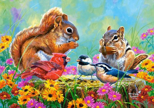 Puzzle 500 Elementów Wiewiórki Snack Time na Arena.pl