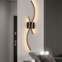 KINKIET CZARNA LAMPA SCIENNA LED NOWOCZESNA DO SALONU KORYTARZ 3000K 27W