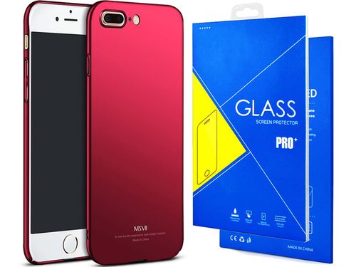 Etui MSVII Thin Case do Apple iPhone 8 Plus Czerwone + Szkło na Arena.pl