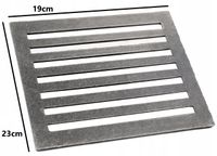 RUSZT ŻELIWNY TABLICZKOWY TRWAŁY DO KOMINKA PIECA 19x23