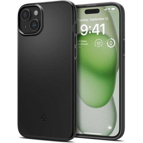 Etui Spigen Thin Fit TPU Cienkie i Lekkie DO iPhone 15 Plus Czarne na Arena.pl