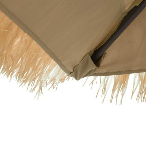 Parasol ogrodowy z LED, stalowy słupek, brązowy, 223x223x213 cm na Arena.pl