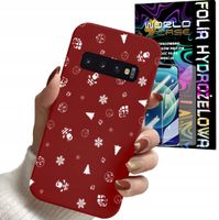 ETUI DO SAMSUNG S10+ PLUS - ŚWIĄTECZNE WZORY CHOINKA MIKOŁAJ + FOLIA