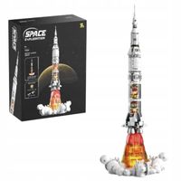 Zabawka STEM rakieta do składania 800 z diodami LED Klocki Konstrukcyjne