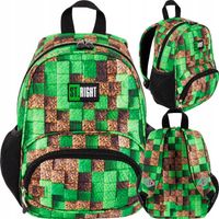 ST. RIGHT MINI MAŁY PLECAK PRZEDSZKOLNY JEDNOKOMOROWY PIXEL CUBES 8,5L