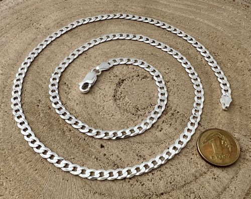 SREBRNY MĘSKI OKAZAŁY ŁAŃCUSZEK PANCERKA 045/55cm DLA NIEGO SREBRO 925 na Arena.pl