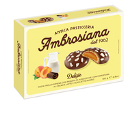 AMBROSIANA Kruche ciastka w czekoladzie z nadzieniem morelowym 130 g