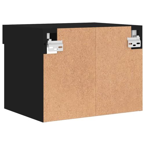 Szafka nocna z oświetleniem LED, ścienna, czarna na Arena.pl