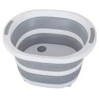 Miska 5 litrów składana silikonowa z odpływem zlew do mycia i płukania