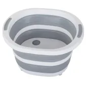 Miska 5 litrów składana silikonowa z odpływem zlew do mycia i płukania