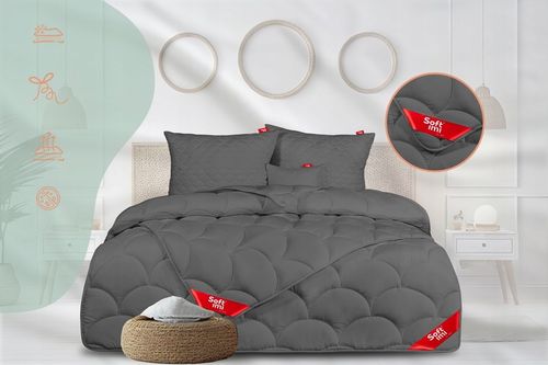 KOŁDRA CAŁOROCZNA ANTYALERGICZNA 200X220 SZARA Z POLSKI CIEPŁA 4 PORY ROKU na Arena.pl