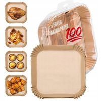 WKŁADY PAPIEROWE DO FRYTKOWNICY FRYTOWNICY BEZTŁUSZCZOWEJ 20 x 20 cm 100szt