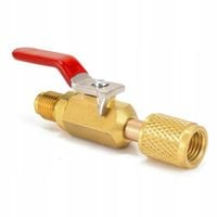 Zawór kulowy klimatyzacji 1/4 R407 R134 R404 Czerwony