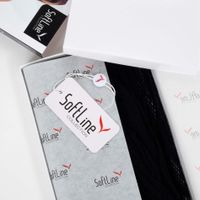 koronkowy zestaw biustonosz stringi uprząż softline 11031 czarny 2xl