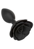 large rose anal plug black