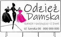BANER REKLAMOWY 130x80cm projekt w cenie różne wzory ODZIEŻ DAMSKA