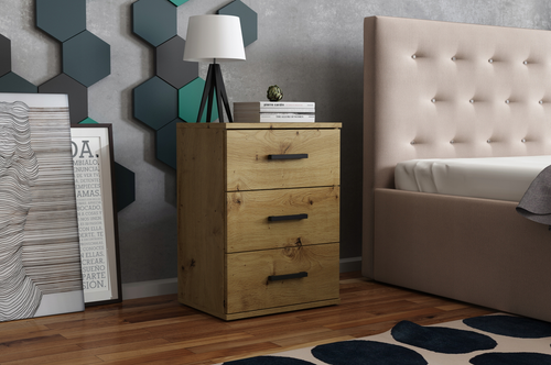 SZAFKA NOCNA Z SZUFLADAMI ARTISAN 48x65 nowoczesna szafka do sypialni na Arena.pl