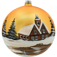 Bombka choinkowa szklana: Złoty Kościółek