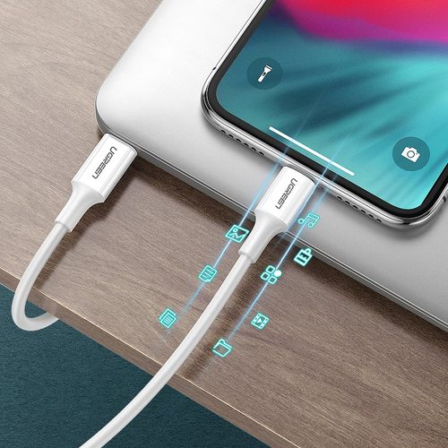 Kabel przewód do iPhone MFi USB-C - Lightning 20W 3A 1m biały na Arena.pl