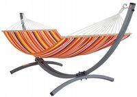 HAMAK BRAZYLIJSKI ZE STELAZEM OGRODOWY FOTEL WISZACY KOKON STELAZ METALOWY