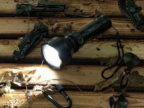 LATARKA LED TAKTYCZNA WOJSKOWA LAMPA AKUMULATOROWA IPX5 USB-C EDC PRO VAYOX na Arena.pl