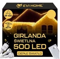 LAMPKI ZEWNĘTRZNE 500 LED SOPLE 24m GIRLANDA Świąteczna Kurtyna Świetlna