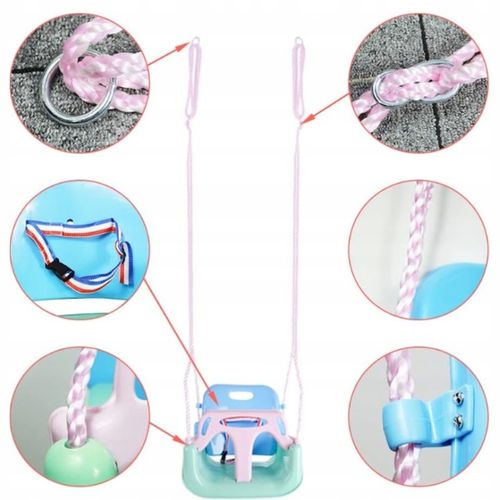 Huśtawka Ogrodowa Modułowa domowa dla Dzieci 3w1 Mocna na Linach Bezpieczna na Arena.pl