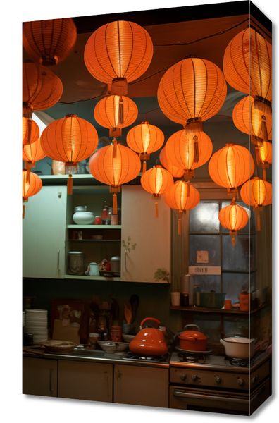 Obraz 30x50cm W Blasku Lampionów zdjęcie 1