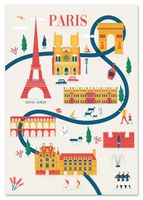 Plakat ilustracja Paryż 61x91 cm