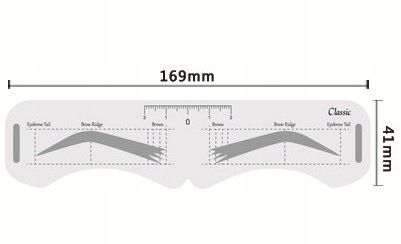 Szablony do stylizacji brwi linijka symetryczna U na Arena.pl