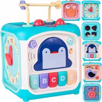 KOSTKA EDUKACYJNA SENSORYCZNA SORTER LABIRYNT PRZEPLATANKA PIANINKO 7W1