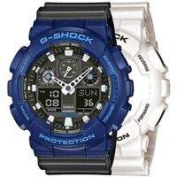 ZESTAW G-SHOCK GA-100B-7AER NIEBIESKI CZARNY