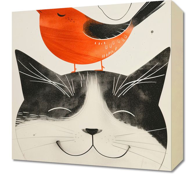 Obraz 40x40cm Pyzaty Przyjaciel zdjęcie 1